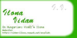 ilona vidam business card